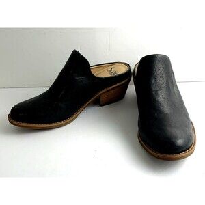 Sofft womens Ameera Black Leather Mules Clogs Size 8M